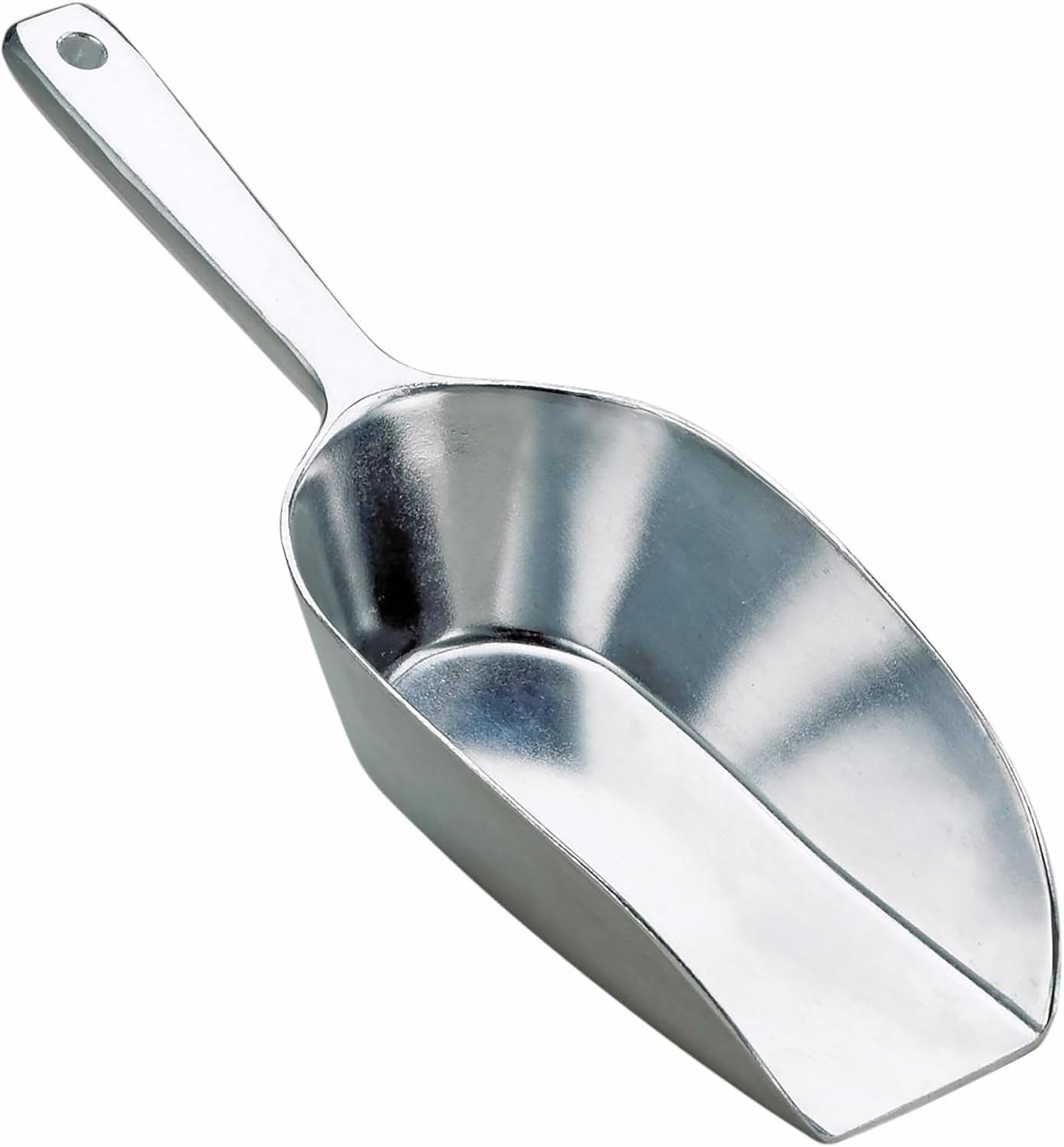 HIC Kitchen Flat Bottom Food Utility Scoop, 7.5-Inch, 185-Millimeter, Set of 2, Commercial-Grade Anodized Cast Aluminum