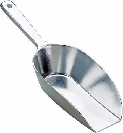 HIC Kitchen Flat Bottom Food Utility Scoop, 7.5-Inch, 185-Millimeter, Set of 2, Commercial-Grade Anodized Cast Aluminum