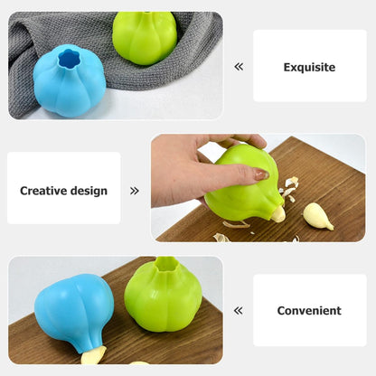 Beavorty Silicone Garlic Peeler Tube Roller 2pcs Soft Flexible Garlic Skin Remove Tool Reusable for Home Cooking Random Color