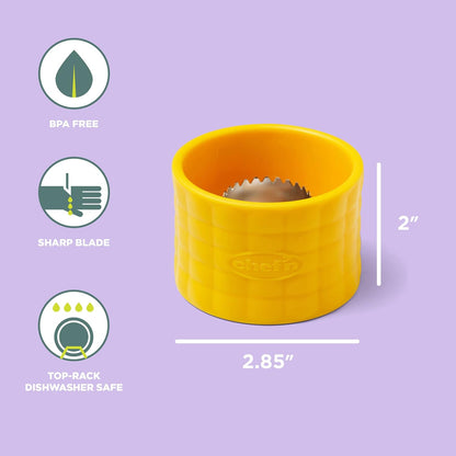 Chef’n Cob Plus Corn Stripper and Peeler for Corn on the Cob, Built-In Safety Pusher