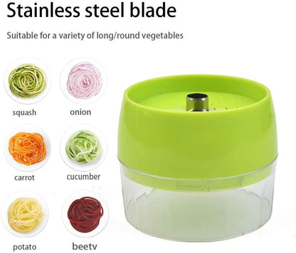 Multi-Function Handheld Spiralizer Vegetable Slicer Adjustable Grater Cutter - axGear
