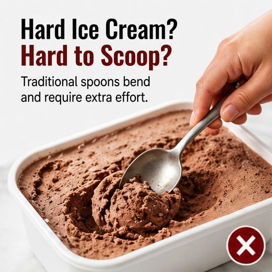 DLUCK Heated Ice Cream Scoop for Hard Ice Cream, Gelato & Frozen Desserts, Electric Ice Cream Scooper with Smart Temperature & Battery Display, USB-C Rechargeable, Durable One-Piece Design (White)
