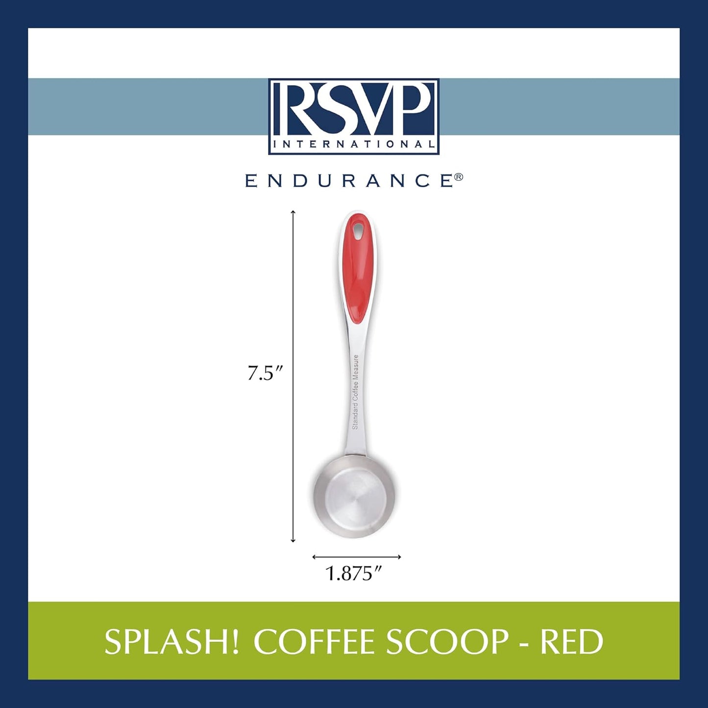 RSVP International Coffee Scoop Collection, 2-Tablespoon, Red Acrylic