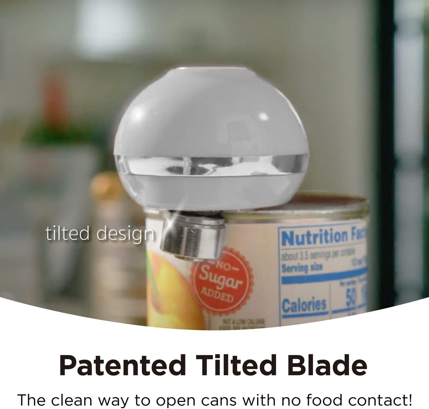 Kitchen Mama Mini Electric Can Opener Smooth Edge: Opens Can with One Press - Ultra-Compact, Hands-Free, Safe, Cordless, Seniors with Arthritis, Automatic, Battery Operated Appliances (Orange)