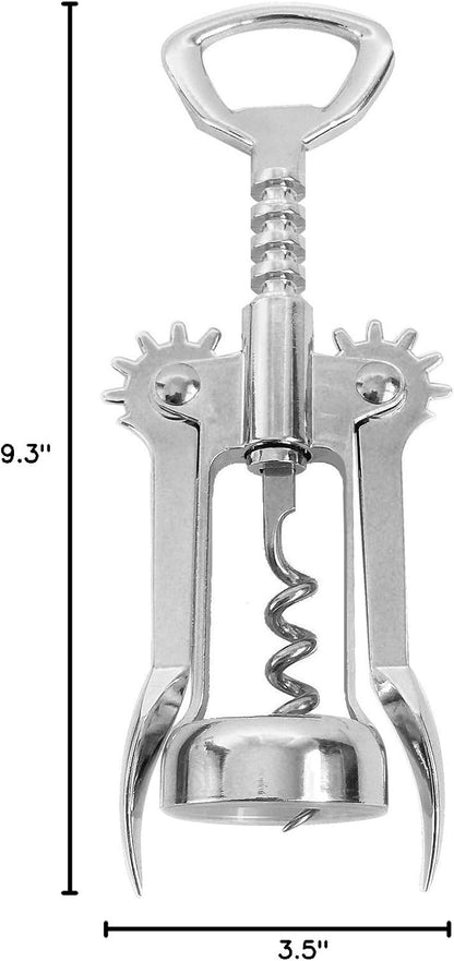 Wing Corkscrew Wine Opener by HQY - Premium All-in-one Wine Corkscrew and Bottle Opener - Risk Free Money-back!