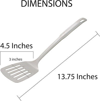 HIC Kitchen Spaghetti Ladle and Pasta Server with Long Handle, 18/8 Stainless Steel, 13-Inch