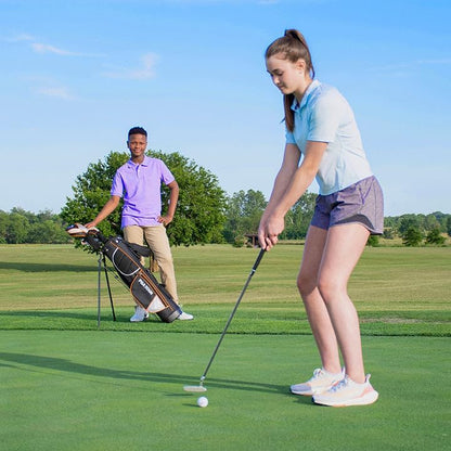 PGA Tour Youth Golf Club Set for Ages 8-12 & 12+ (4’8”–5’10”), Right and Left-Handed Kids Golf Sets – Beginner Junior Golf Clubs with Lightweight Stand Bag, Mallet Putter, Hybrid, Driver