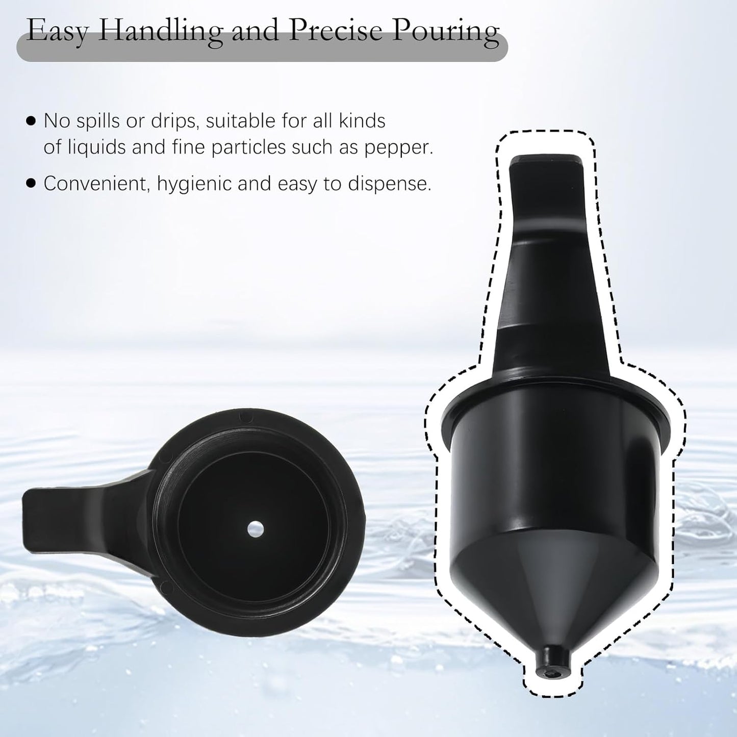2-Pack Viscosity Cup Set with Handle, Plastic Paint Mixing & Measuring Cups for Spray Gun, Liquid Thickness Testing for Paint, Resin, Oil, DIY Craft & Automotive Use