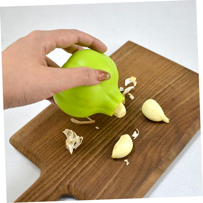 2pcs Silicone Garlic Peeler Reusable Garlic Skin Remover Tool Soft and Kitchen Gadget for Effortless Peeling Random Colors