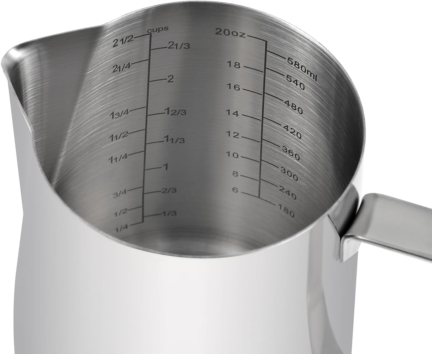Kichwit Large Stainless Steel Measuring Cup, Liquid Metal Measuring Cup with Handle, 34oz / 1000ml / 4 Cups