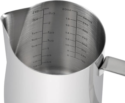 Kichwit Large Stainless Steel Measuring Cup, Liquid Metal Measuring Cup with Handle, 34oz / 1000ml / 4 Cups
