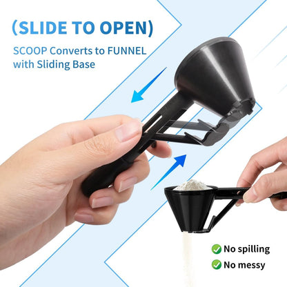 Measuring Scoop with Funnel for Filling Water Bottles with Protein Powder Milk Powder Filling Resuable K Cup Coffee Capsule with Coffee Grounds