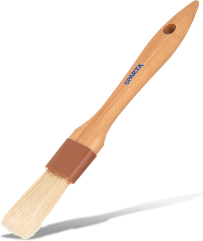 SPARTA Kitchen Basting Brush – 4037300 Basting Brush for Cooking Flat Boar Bristle Brush, Hardwood Handle for Kitchens, Restaurants, Catering, High Heat Food Prep, 1.5in