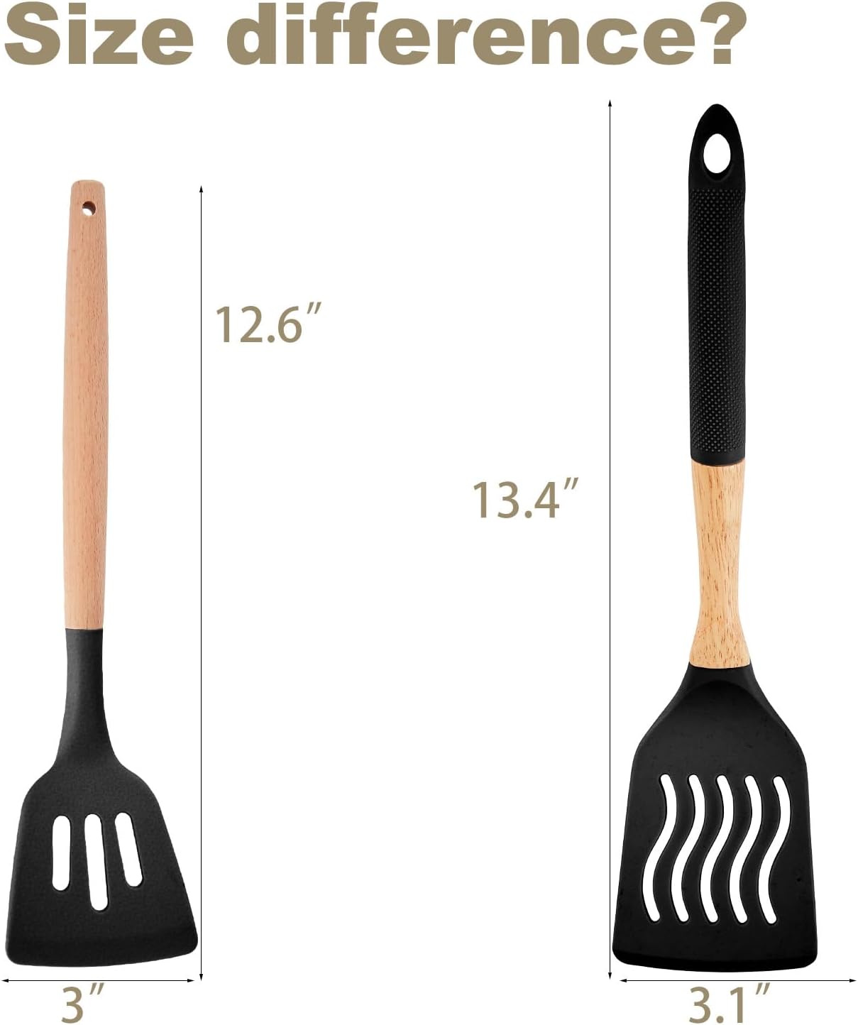 Kitchen Utensils Set - 34 PCS Non-Stick Silicone Cooking Utensils Set Spatula Set with Holder, Wooden Handle Spoon,Brush,Whisk Kitchen Gadgets Tools Set for Nonstick Cookware (Cream White-34P)
