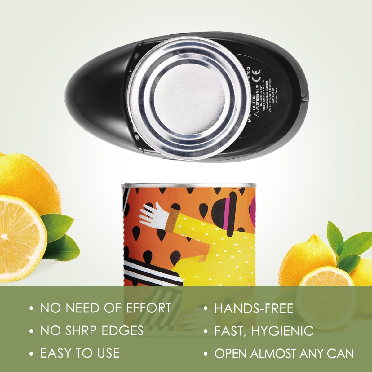 Fast Automatic Can Opener for Seniors, Fits All Can Sizes, Safe Smooth - Edge, Battery - Powered & Hands - Free, Automatic Can Opener Hands FreeI Deal for Seniors with Arthritis, Weak Hands & Kids