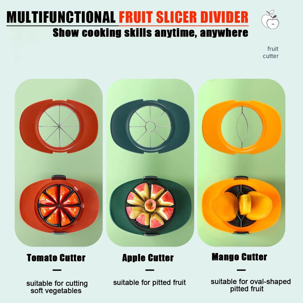 Fruit Slicer, Telawah 4 in 1 Mango Core Slicer with Vegetable Peeler and Cleaning Brush, Mango Core Remover, Tomato Wedge, Simple Kitchen Tools