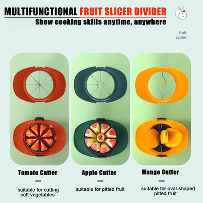 Fruit Slicer, Telawah 4 in 1 Mango Core Slicer with Vegetable Peeler and Cleaning Brush, Mango Core Remover, Tomato Wedge, Simple Kitchen Tools
