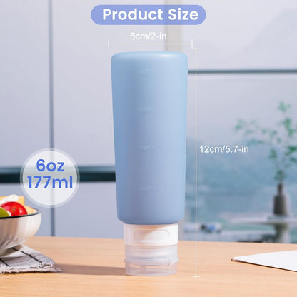 MICEBAY Condiment Squeeze Bottles for Sauces, 2-oz Mini Silicone Salad Dressing Container to Go with Reusable Sandwich Bag, Leakproof Ketchup Bottle for Bento Lunch Box, 4 Pack, Candies