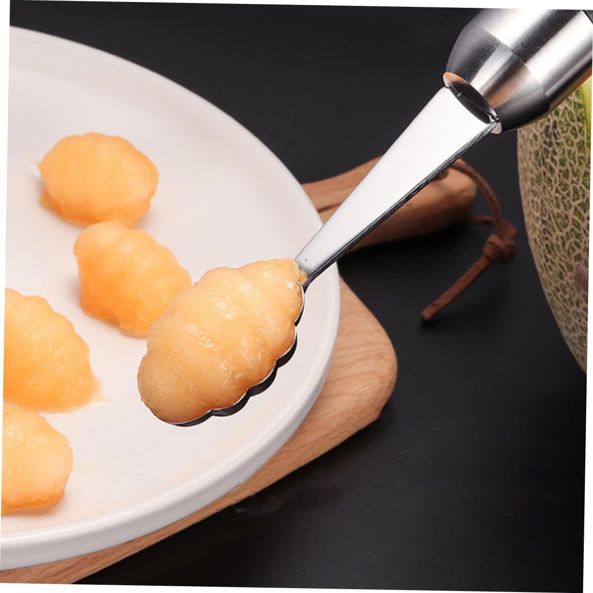 MAGICLULU 2pcs Candy Scoop Melon Baller Grip Handle for Fruit Ball Scoop Fruit Ball Spoon Melon Spoon Eating Tool