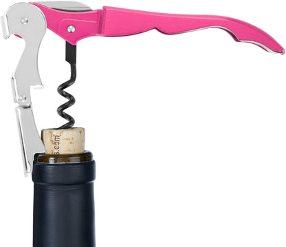 True Truetap Double Hinged Waiter's Corkscrew Wine Opener, Stainless Steel Wine Bottle Opener with Built In Foil Cutter, Home Bar Tools, Bar Cart Accessories, Wedding Gifts, Set of 1, Black