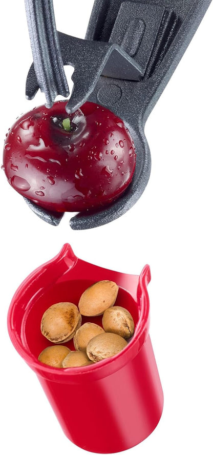 Westmark Cherry Pitter Tool “Kernex” - Heavy-Duty Cast Aluminum Pit Remover & Olive Pitter, German Ergonomic Seed Remover