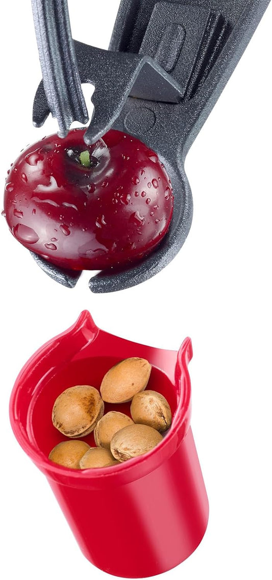 Westmark Cherry Pitter Tool “Kernex” - Heavy-Duty Cast Aluminum Pit Remover & Olive Pitter, German Ergonomic Seed Remover