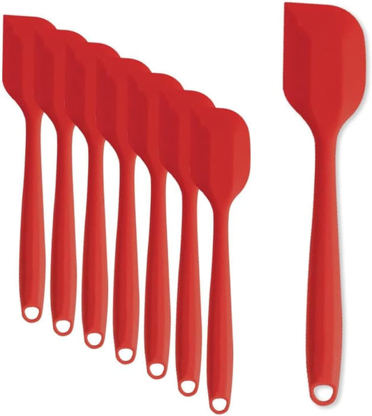 8 Pieces Silicone Spatulas,8.5 inch Non-stick with Stainless Steel Core,Heat Resistant-500℉, Food Grade Dishwasher Safe, for Mixing,Cooking,Baking (Mixed color)