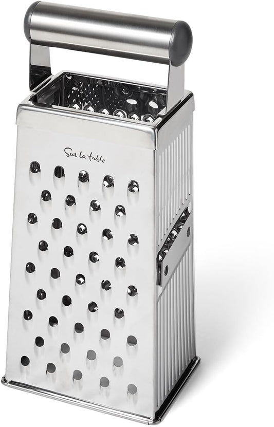 Sur La Table Stainless Steel Box Grater, Silver
