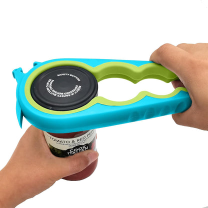 Otstar Jar Opener Bottle Opener and Can Opener for Weak hands, Seniors with Arthritis and Anyone with Low Strength, Mutil Jar Opener Get Lids Off Easily (Blue and Grey)