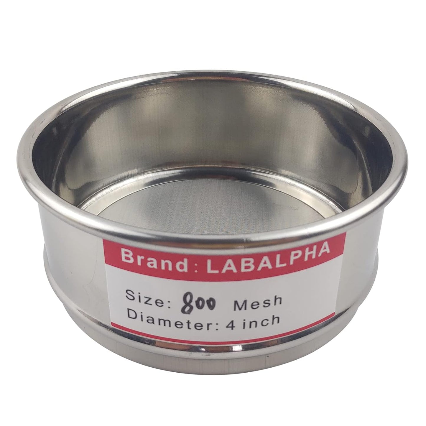 LABALPHA 70 Mesh Lab Sieves, Test Sieve #70 Mesh, 4'' Diameter, 304 Stainless Steel Wire Cloth (0.22mm)