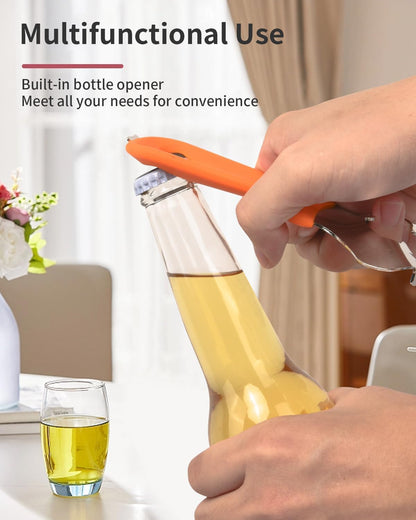 CYDW Mason Jar Opener Tool with Soft Touch Handle, No Lid Dents or Damage, Can Opener Manual Multi-Purpose, Easy Twist Manual Handheld Top Remover, Canning Supplies, Bottle Opener, Made for Lifetime