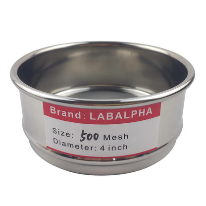 LABALPHA 70 Mesh Lab Sieves, Test Sieve #70 Mesh, 4'' Diameter, 304 Stainless Steel Wire Cloth (0.22mm)