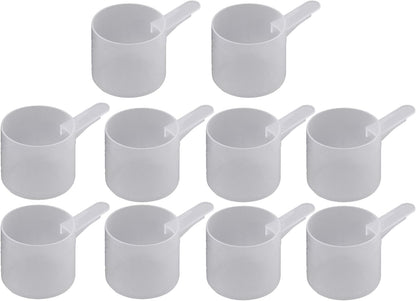 60 mL Plastic Measuring Packaging Scoop (= 60 cc/ = 4 tablespoon/ = 2 fl oz), Short Handle - to Measure and Dispense Spices, Granules, Powders, for Seeds Packing made in USA (20)