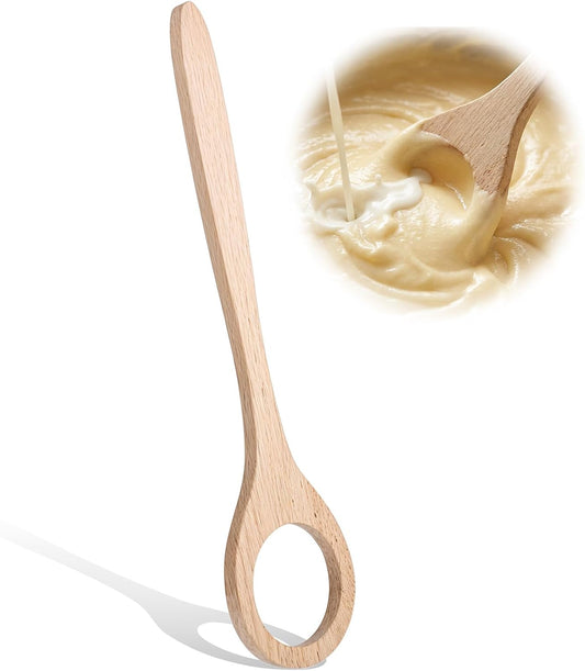 Wooden Dough Whisk, 12 Inch/30cm Reusable Wooden Sourdough Whisks for Cooking, Washable Sourdough Mixing Tool, Practical Bread Baking Supplies for Home Restaurant Picnics Camping