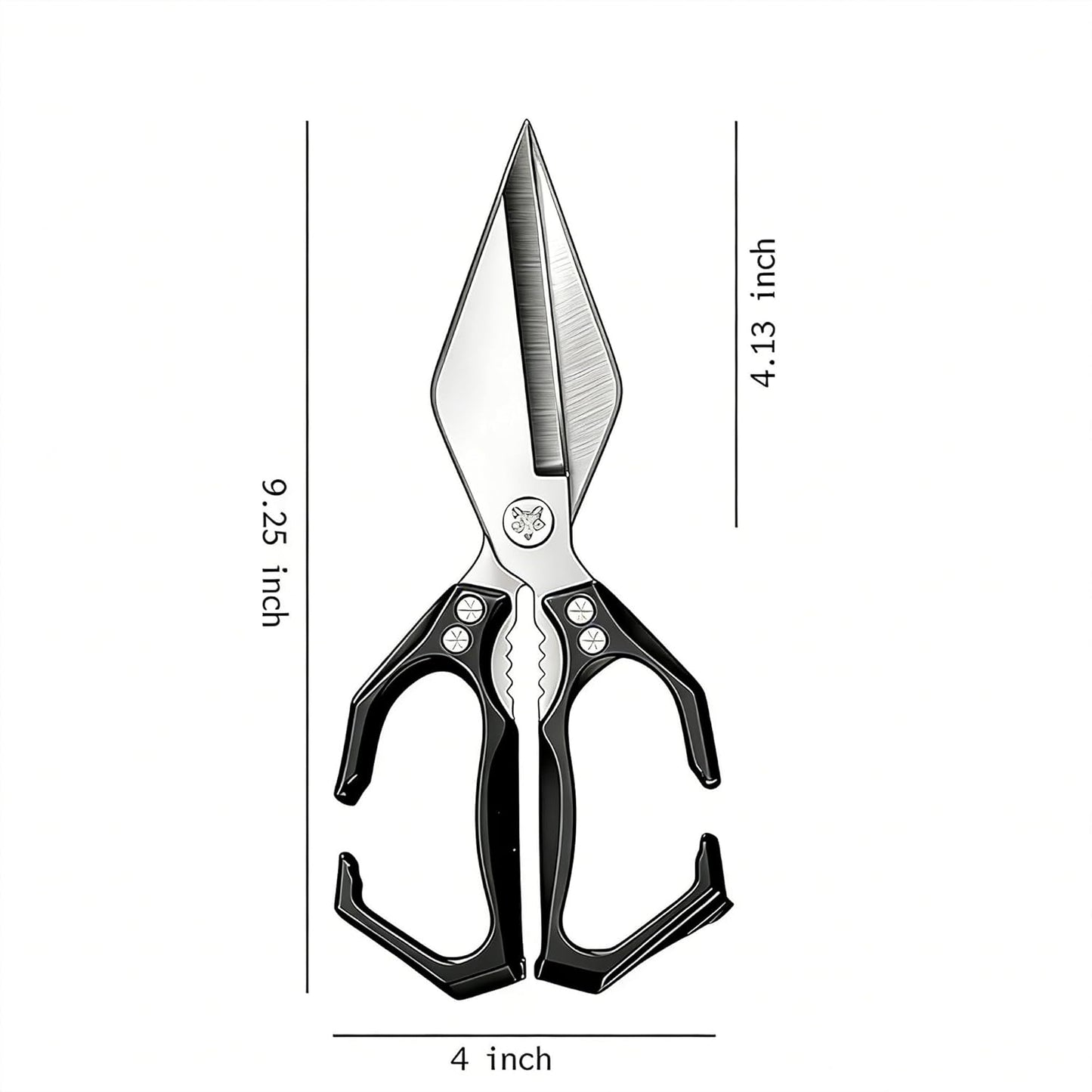 Multifunctional Heavy-Duty Kitchen Shears,Ultra Sharp Stainless Steel Poultry Shears,Multipurpose Food Scissors for Chicken, Meat,Fish, Vegetables,Bone Cutting(Silver)