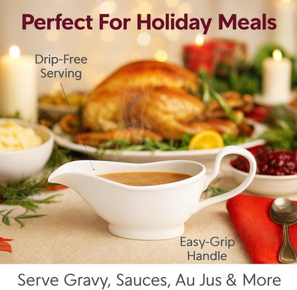 HIC Kitchen Roasting Fat Separator Gravy Strainer, Borosilicate Glass, 32-Ounces, For Stress-Free Holiday Meal Prep and Serving