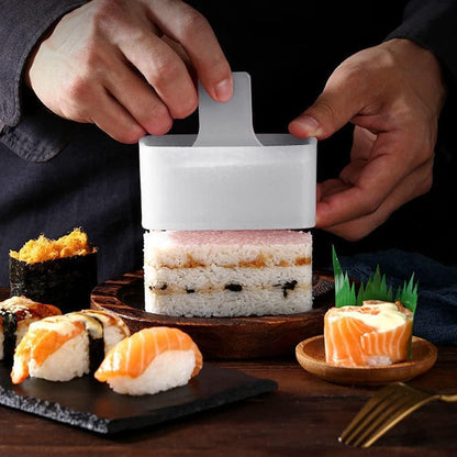 Spam Musubi Mold, 4 Pcs Musubi Maker Kit Spam Slicer Musubi Press Sushi Rice Onigiri Mold Set Egg Cutter for Luncheon Meat Hot Dog Cheese Strawberry Lunch Bento
