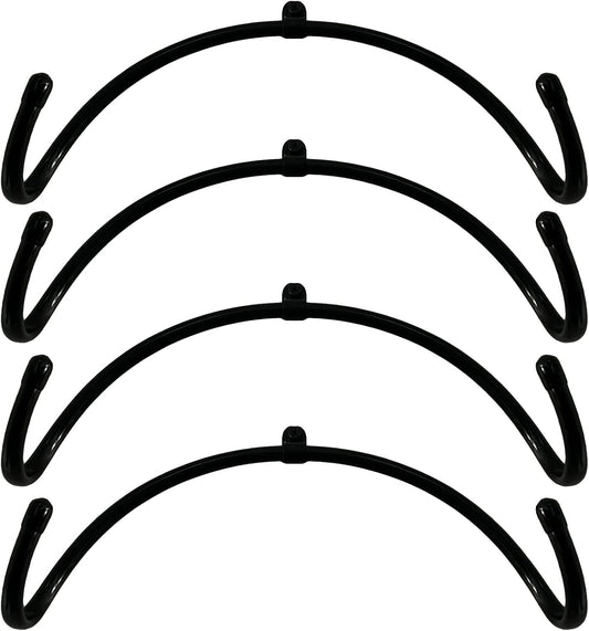 AUXPhome Pack of 4 – Rolling Pin Holder Display Rack Storage Organizers Wall Mount Hooks – Home Decor Kitchen Wall Hanging Multi Purpose Bottle Rack - No Rolling Pin