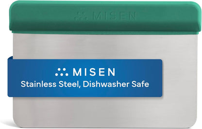Misen Stainless Steel Bench Scraper - Versatile Food Scraper with Walnut Handle - Ideal for Kitchen, Pastry & Dough - Durable Cutting Board Scraper Tool - Effortless Transfer into Pots & Pans -Walnut