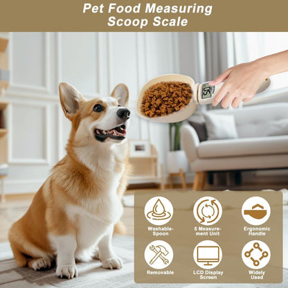 2PCS Digital Measuring Spoon Scale, Adjustable Electronic Measuring Spoon with 2PCS Hooks, Digital Kitchen Scale Spoon with Removable Handle, for Cooking, Baking, Pet Food, Daily Meals