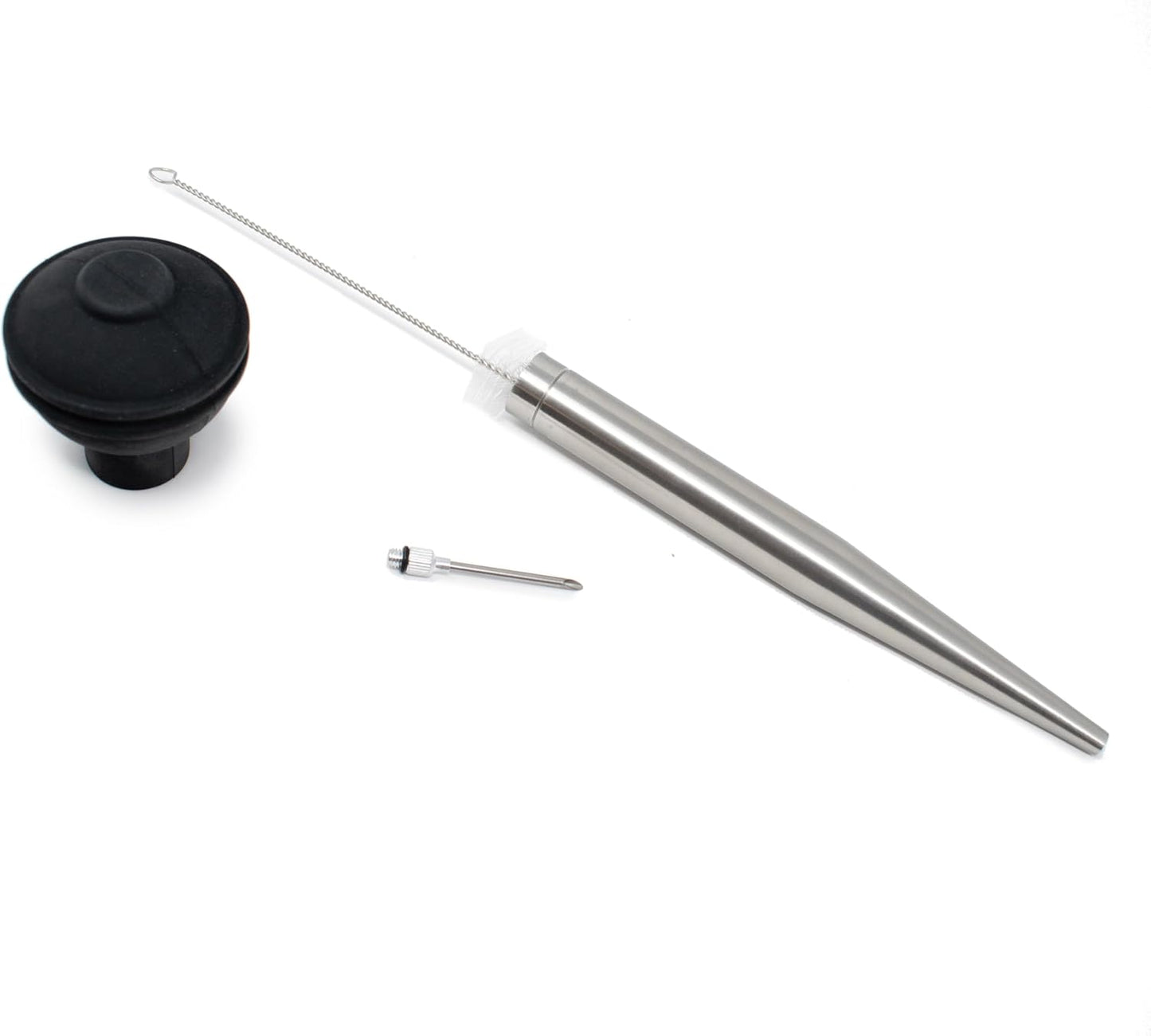 Norpro Deluxe Stainless Steel Baster with Injector and Cleaning Brush 11" x 2" x 2"