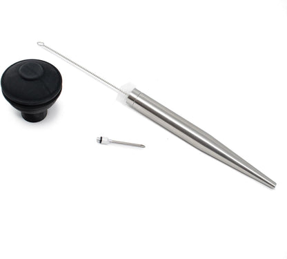Norpro Deluxe Stainless Steel Baster with Injector and Cleaning Brush 11" x 2" x 2"