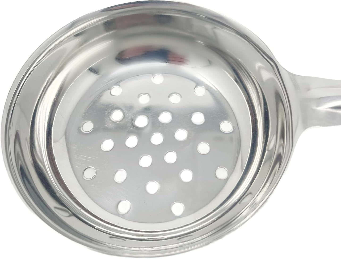 Generic 2 Pack - 8 oz. Slotted Portion Control Scoops, Spoodles - Blue Handle Perforated Food Serving Spoon, Small, Silver, MCP08EP