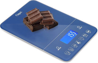 Ozeri Touch III Digital Kitchen Scale with Calorie Counter, 22 lbs (10 kg), Calla Green