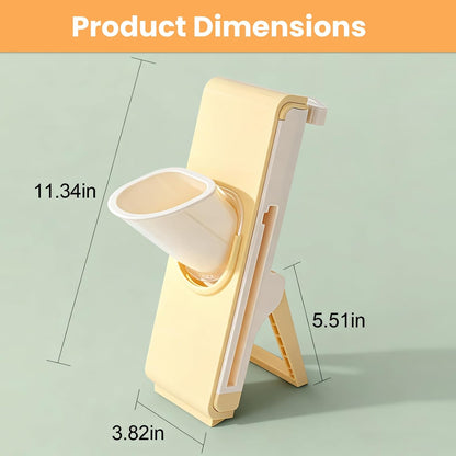 Vegetable Chopper Food Slicer,Slicer Plus For Vegetables,Adjustable Potato Slicer,Detachable Blade,Kitchen Chopping Artifact,Yellow