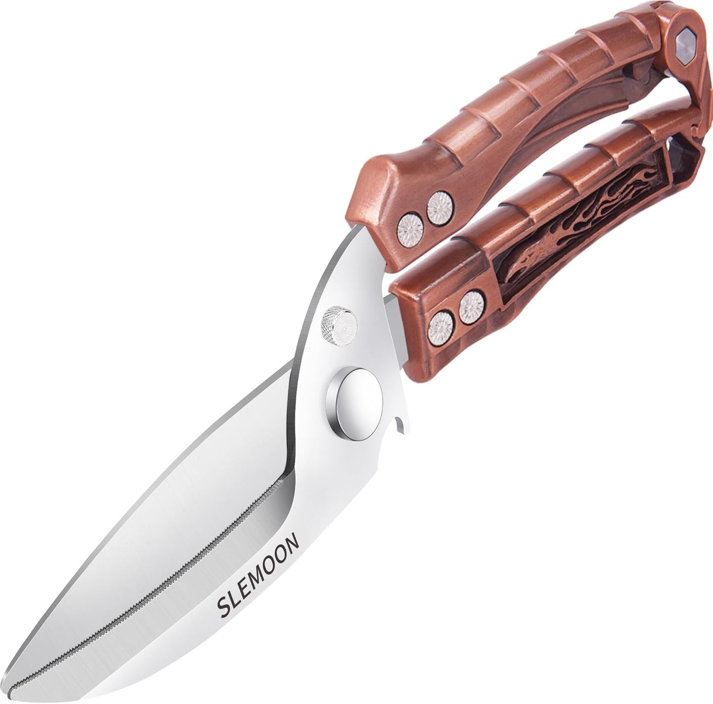 Heavy Duty Kitchen Poultry Shears - Professional Food Scissors for Spatchcocking Chicken, Cutting Raw Meat & Poultry Bones, Thick Steel Blades, Spring-Loaded, Dishwasher Safe Black