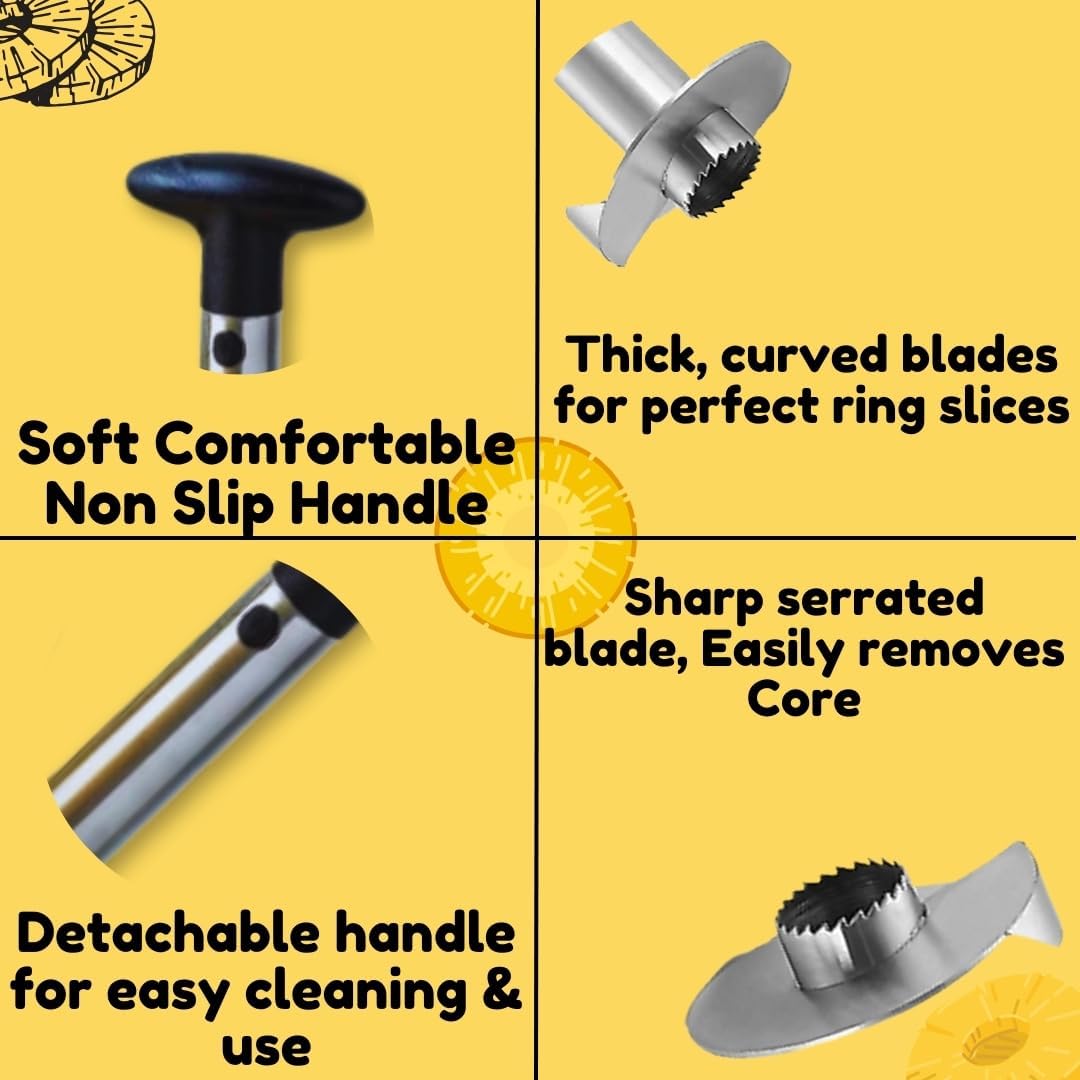 SEDLAV Pineapple Cutter & Corer Premium Pineapple Corer Remover Easy-to-Use Pineapple Corer with Thick Blade Pineapple Slicer Tool (1)