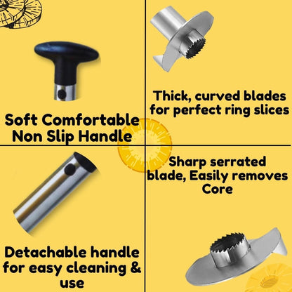 SEDLAV Pineapple Cutter & Corer Premium Pineapple Corer Remover Easy-to-Use Pineapple Corer with Thick Blade Pineapple Slicer Tool (1)
