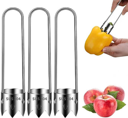 Red Bell Pepper Seed Corer, 2026 New Stainless Steel Fruite Corer, Designed for a Wide Range of Fruits and Vegetables, Kitchen Gadget for Removing Fruit & Vegetable Cores (1pcs)