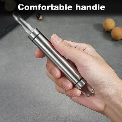 Stainless Steel Longan Corer, Household Handheld Fruit Core Pitter for Longan Lychee Cherry Jujube Seed Removal (3PCS)